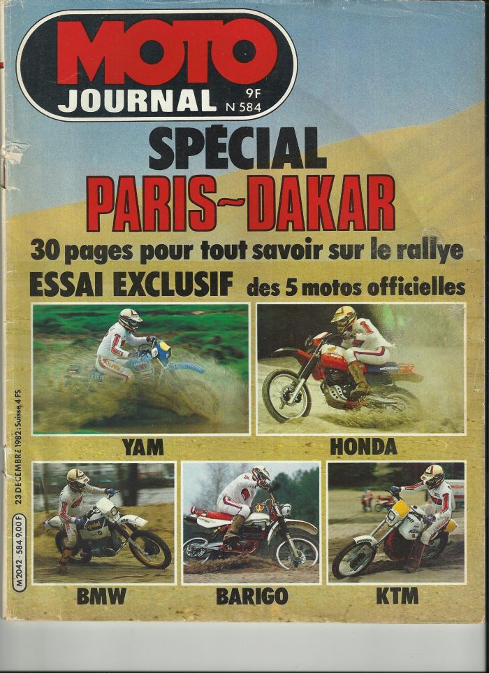 Réplique KTM officielle n°103 Paris Dakar 1983
