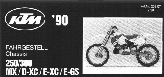 300 KTM 1990 ENTRAXE FREIN AVANT